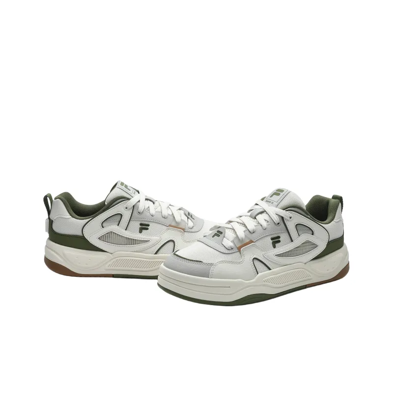 FILA FUSION BANK II Abrasion Resistant Low Top Skateboard Shoes Men's White-2
