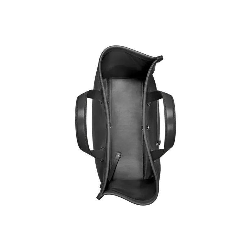 MONTBLANC Calfskin Tote Bag Shopping Bag Shoulder Bag Handbag Medium Size Men's Black-4