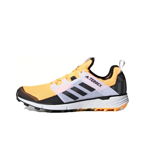 Adidas Terrex Speed Running Shoes Men Low-Top Orange/Yellow/Black