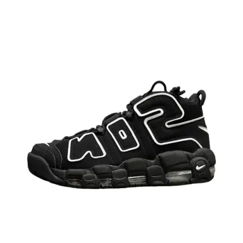 Nike Air More Uptempo Vintage Basketball Shoes Men Mid Top Black/White