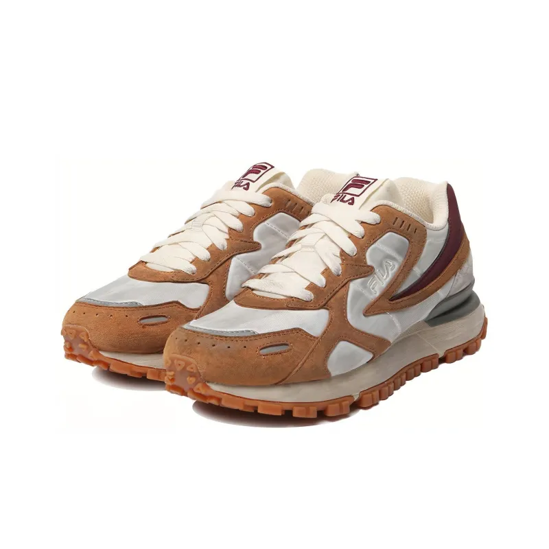 FILA Zagato Washing Cushioning Abrasion Resistant Breathable Slip Resistant Low Top Casual Shoes Unisex Gray Brown-1