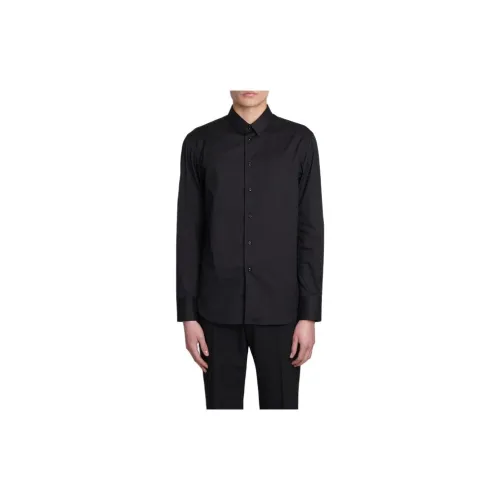 EMPORIO ARMANI Plain Long Sleeved Buttoned Shirt