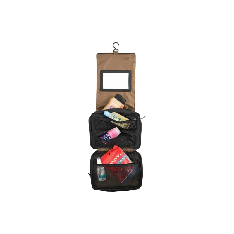 DECATHLON Polyurethane Storage Bag, Toiletry Bag Regular Unisex Carbon Gray & Brown-4