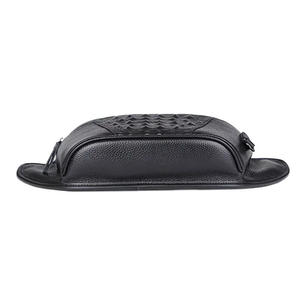 DOSRFINI Top Grain Cow Leather Genuine Leather Fanny Pack Men's-1