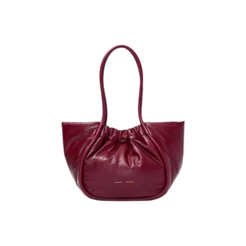 PROENZA SCHOULER Lambskin Smooth Leather Tote Bag Shopping Bag Handbag Large Size Women's Pomegranate Red
