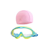 Blue Yellow+Pink Swimming Cap