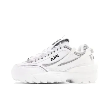 FILA Distorter Wear resistant And Lightweight Low Top Chunky Sneakers Women's White