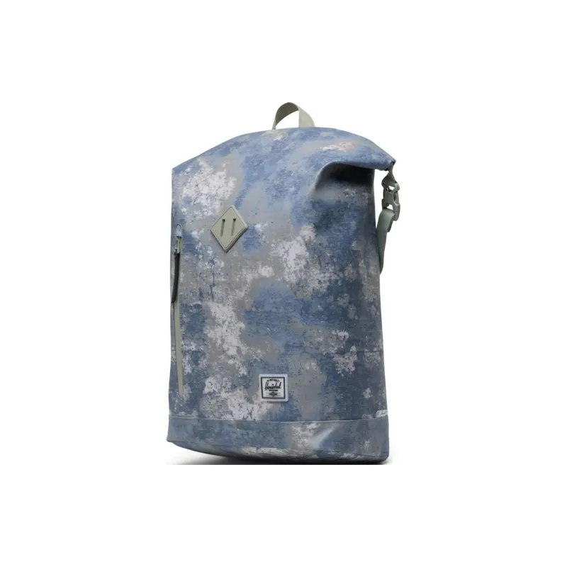 Herschel Recycled Fabric Backpack Unisex Blue With Light Green Accents-1