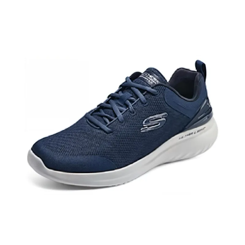 Skechers Shock Absorbers With Slip Resistant And Abrasion Resistant Properties Low Top Casual Running Shoes Men's Blue-2