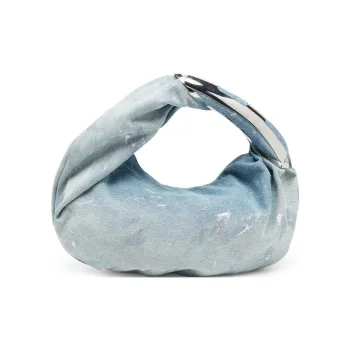 DIESEL Cotton One Shoulder Handbags Women's Light Blue