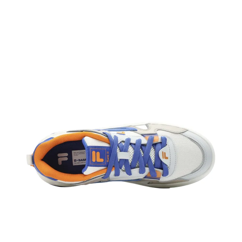 FILA FUSION BANK II Low Top Skateboard Shoes Men's White-4