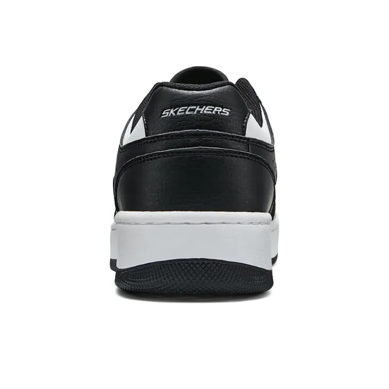Skechers Slip Resistant Cushioning Wear Resistant Low Top Skateboard Shoes Men's Black White-3