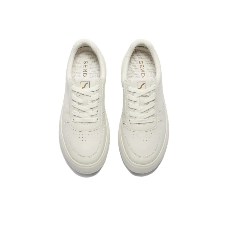 Senda Skateboard Shoes Women's Low Top White-8