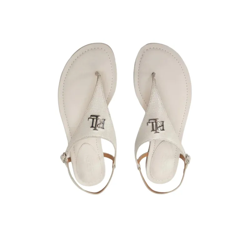 LAUREN RALPH LAUREN Ellington Lizard-embossed Leather Sandals Women's-3