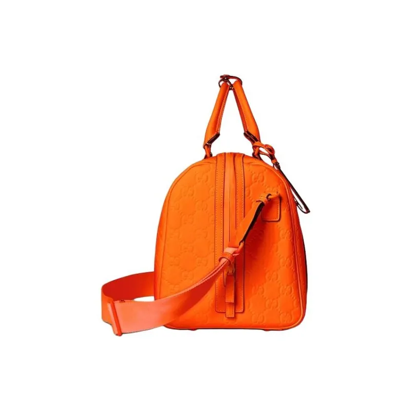 GUCCI Rubber Effect Leather Travel Bag Men's-2