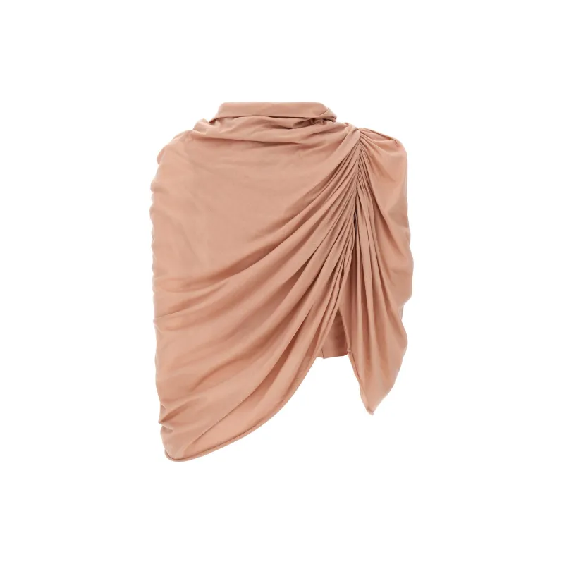 RICK OWENS Off The Shoulder Asymmetric Hem Top-1