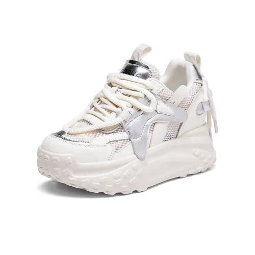 NRDROFFICIAL Low-Top Chunky Sneakers With 7cm Height Increase Platform Women's