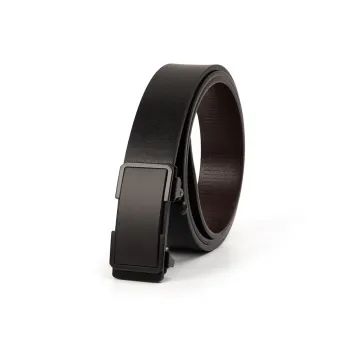 BAIJUAN Square Automatic Buckle Strap Width 3.5cm Leather Belts Men's
