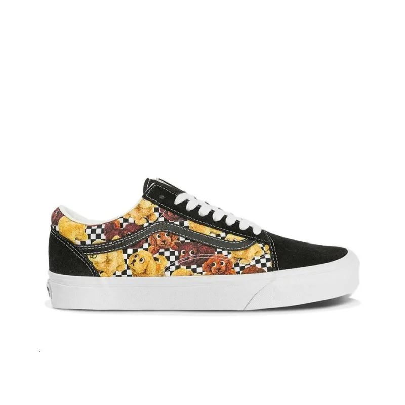 Vans Old Skool Low Tops Skateboarding Shoes Unisex Black White-1