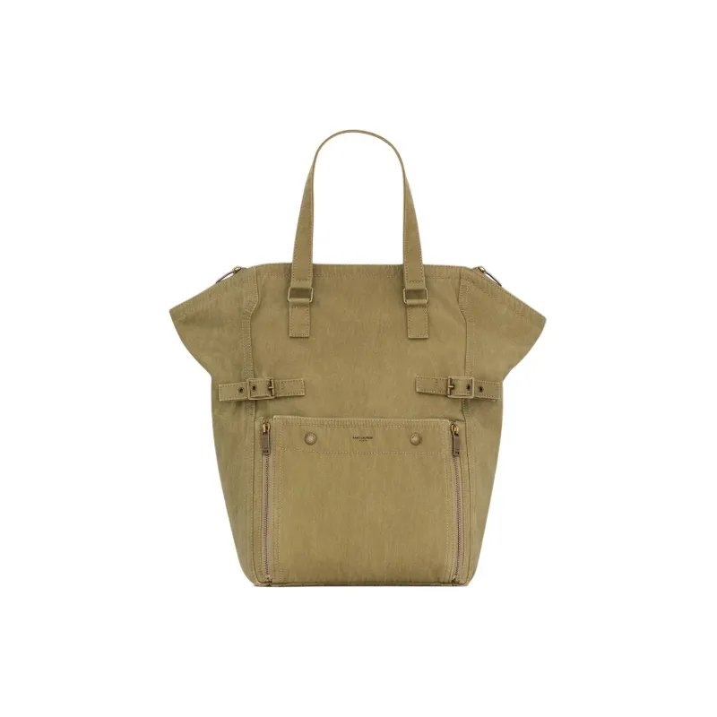 SAINT LAURENT Canvas Bag, Tote Bag, Shopping Bag, Handbag Men's Green-0