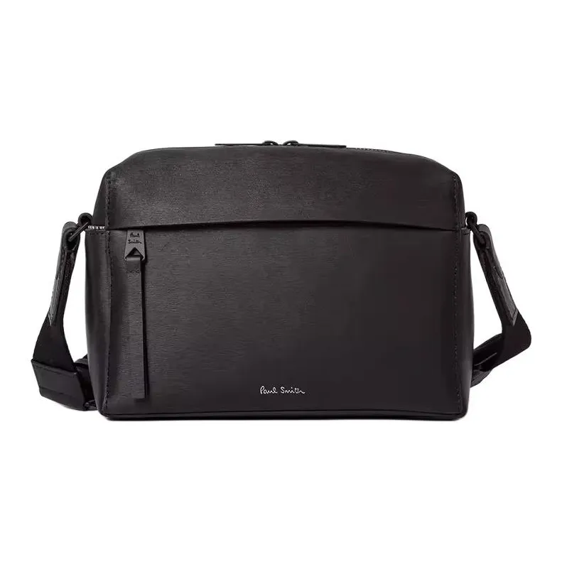 Paul Smith Cow Leather Crossbody Bag Men's Black 24 Spring And Summer New Arrivals-0
