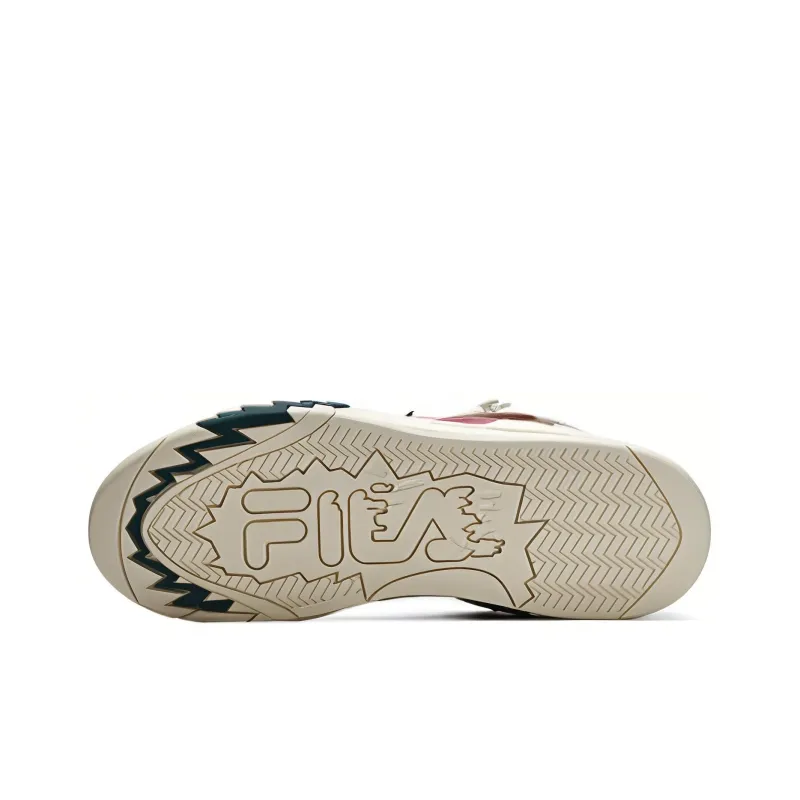 FILA FUSION DESPERADO Fugitive Xmas Cushioning Anti Slip And Wear Resistant Mid Top Basketball Shoes Women's White Red-5