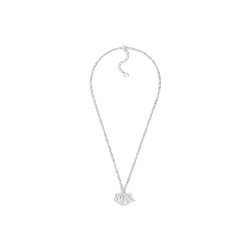 DIOR Brass Necklaces Men's Silver-1