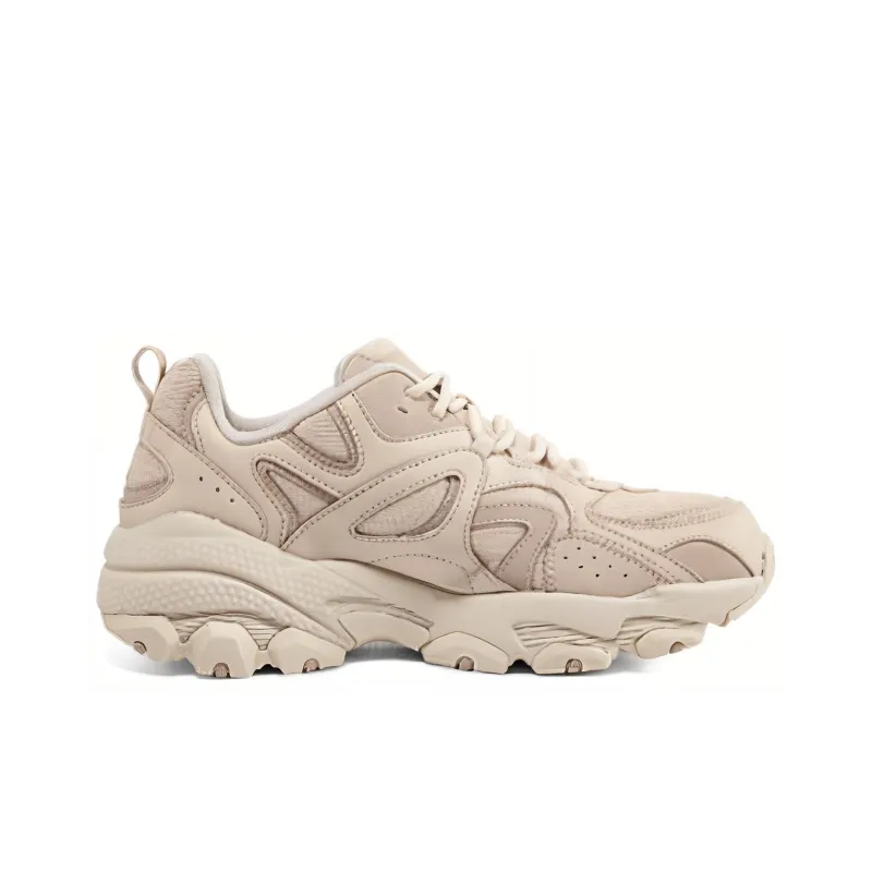 Skechers Cushioning Abrasion Resistant Support Low Top Chunky Sneakers Men's Beige-1
