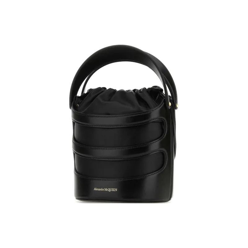 Alexander McQueen Leather One Shoulder Handbags Women's Black-1