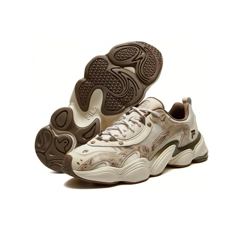 FILA FUSION TENACITY Non-slip Lightweight Low-Top Casual Shoes Women's Brown-3