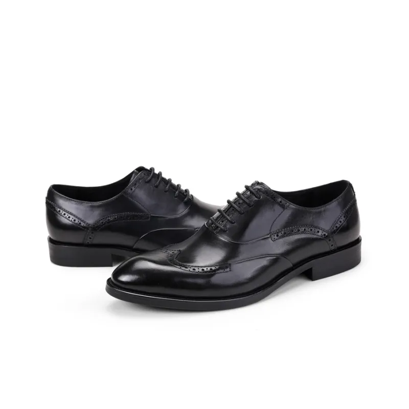 ASTON M.JAZZ Dress Shoes Men Low Top Black/Burgundy/Coffee/Brown-4