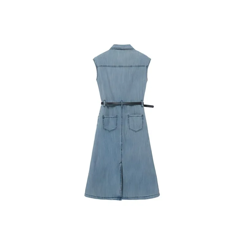COVT Sleeveless Dresses Women's Denim Blue-1