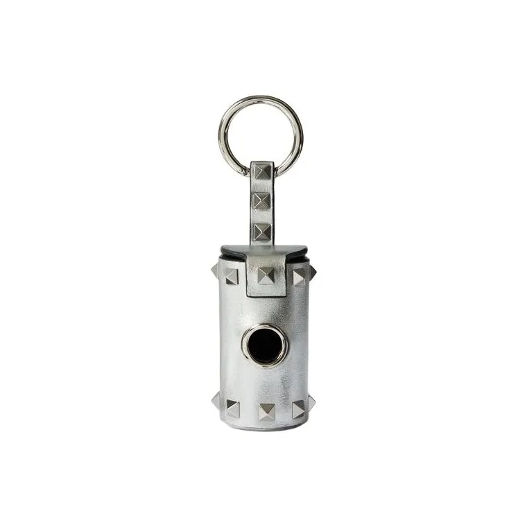Valentino Rockstud Calfskin Storage Bag Women's Silver-0