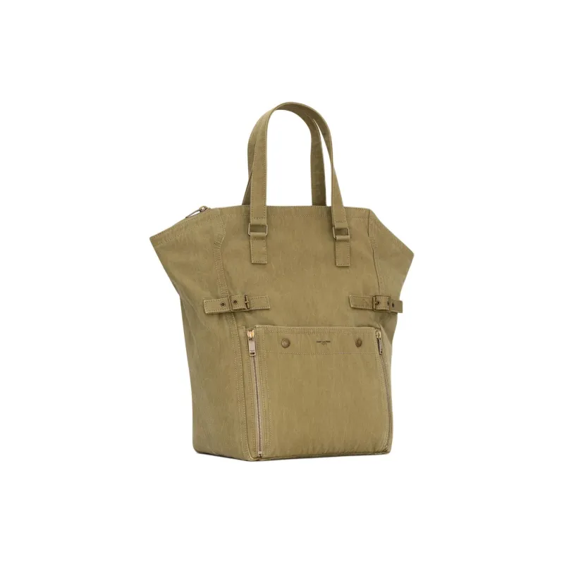 SAINT LAURENT Canvas Bag, Tote Bag, Shopping Bag, Handbag Men's Green-1