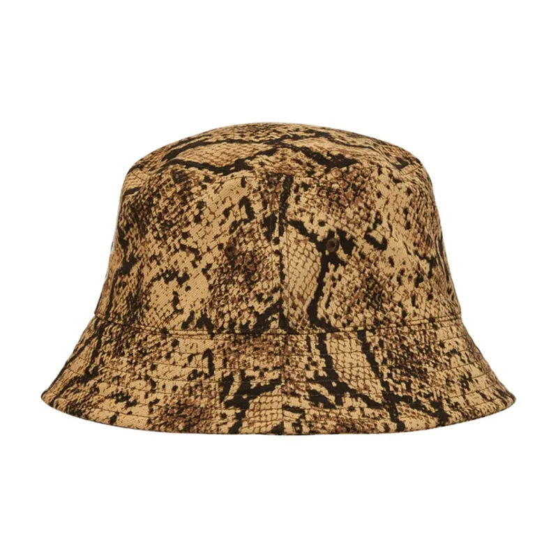 Stussy Polyester Bucket Hats Unisex Brown-1