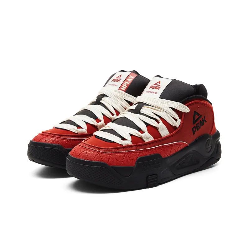 PEAK Taichi Shark Shoes Coverage Cushioning Wear Resistant Breathable Low Top Skateboard Shoes Men's Brick Red-2