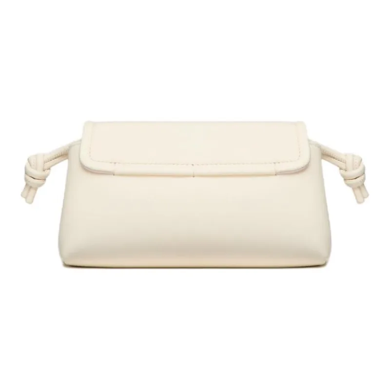 Valentino Vlogo Nappa Leather Shoulder Bag Crossbody Bag Mini Women's Ivory-3