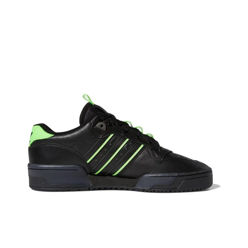 Adidas Rivalry Low Core Black Solar Green-1