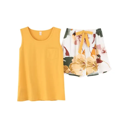 The Story Of The Flower Season Pajama Set Women's Yellow