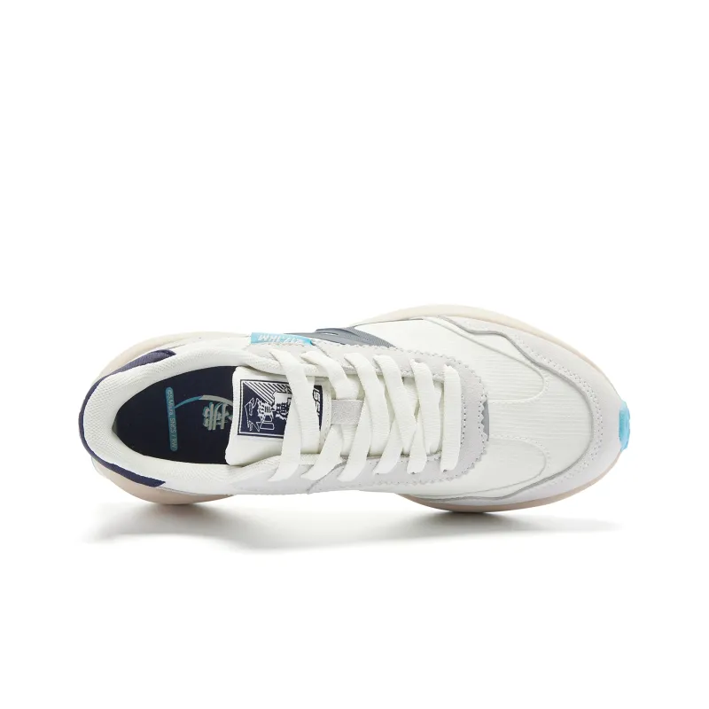 QIAODAN Strong Winds SE Casual Shoes Women's Low Top Ivory Nova Blue-3