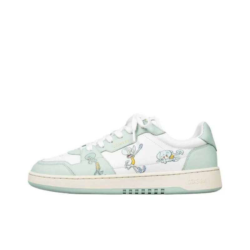 Squidward x Axel Arigato Dice Lo Low-Top Skateboard Shoes Men's White Green-0