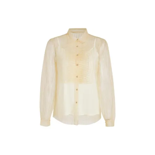 DESIGNICE 샌드 브라운 색상 여성 셔츠