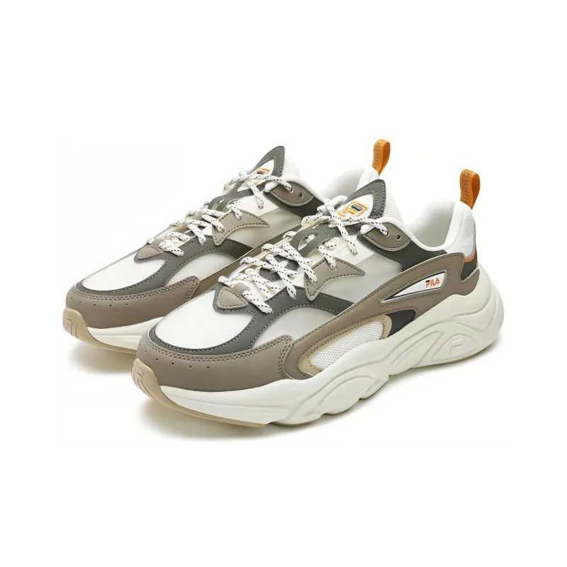 FILA MARS 1S Mars Cushioning Anti-Slip And Wear-Resistant Breathable Rebound Low-Top Casual Shoes Men's White Green-1