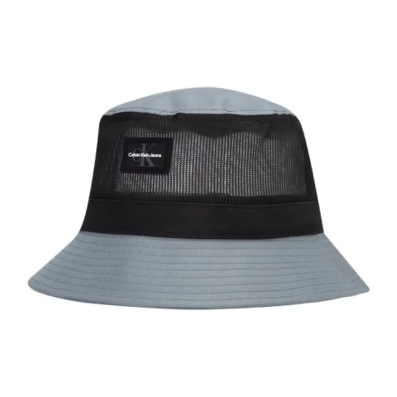 CK/Calvin Klein Polyester Bucket Hats Unisex Black Gray Multicolor-0