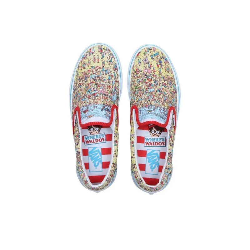 Vans Slip On Wheres Waldo Beach-3