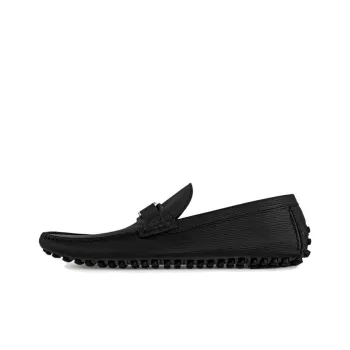 LOUIS VUITTON Hockenheim Gommino Loafers Men's Black