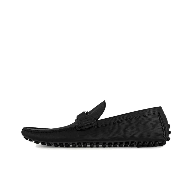 LOUIS VUITTON Hockenheim Gommino Loafers Men's Black-0