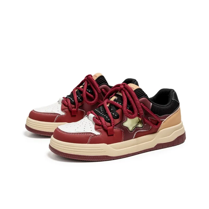 Meiretu Stars Collection Slip Resistant, Lightweight, And Breathable Low Top Skateboard Shoes Men's-2