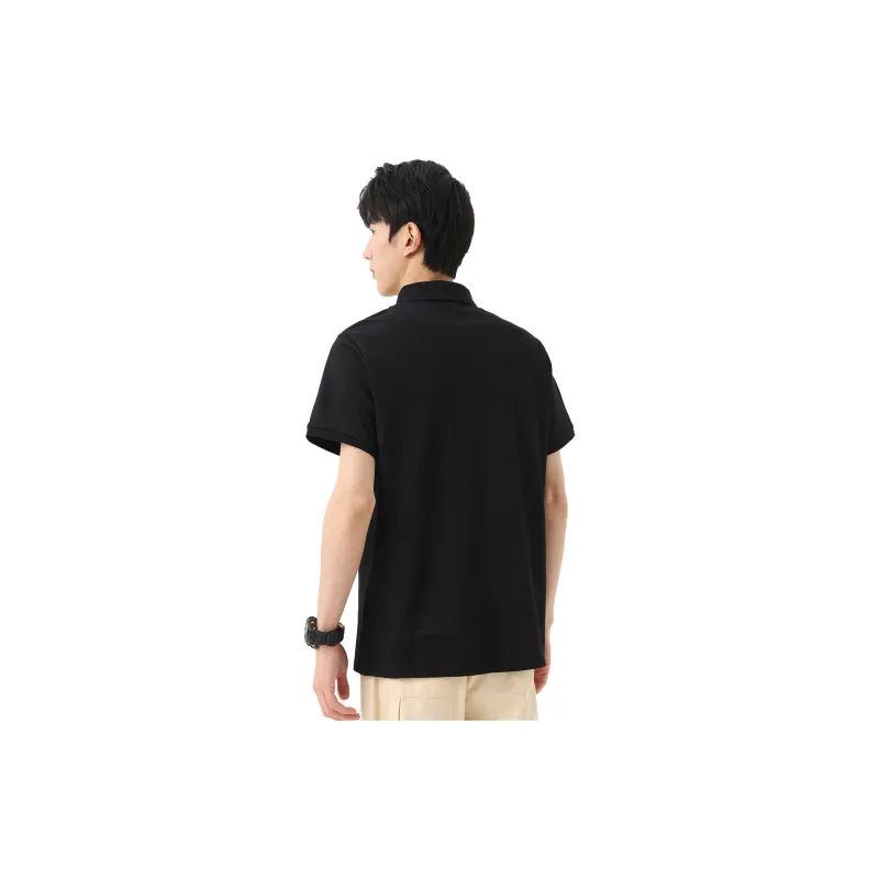 BALENO Fashion Print Business Casual Lapel Loose Fit Short Sleeved T Shirts Top Summer Men's-1