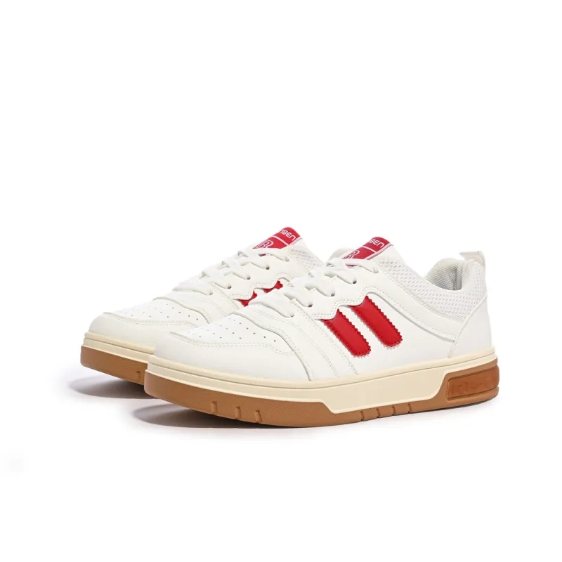 Humanism 1986 Skateboard Shoes Men Low Top White Red/White Black-2